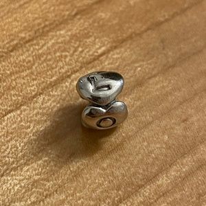Pandora LOVE silver heart charm